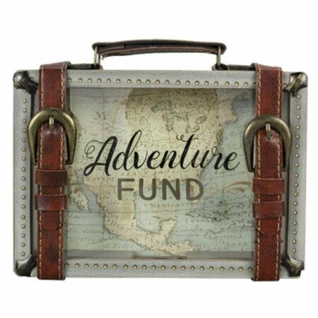 YOUNGS Wood Adventure Travel Bank Tabletop Decor 17223